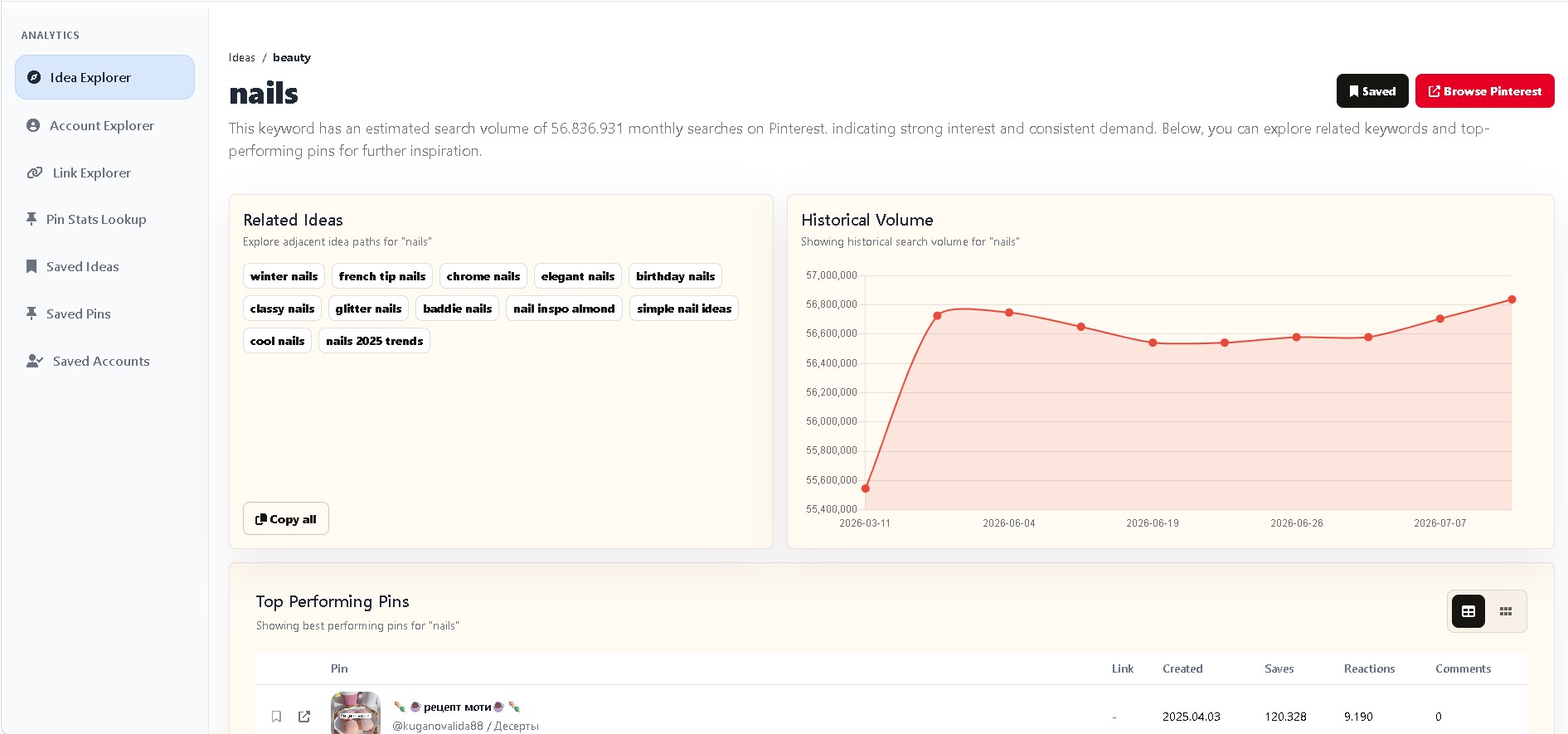 Pinqube Idea Explorer screenshot